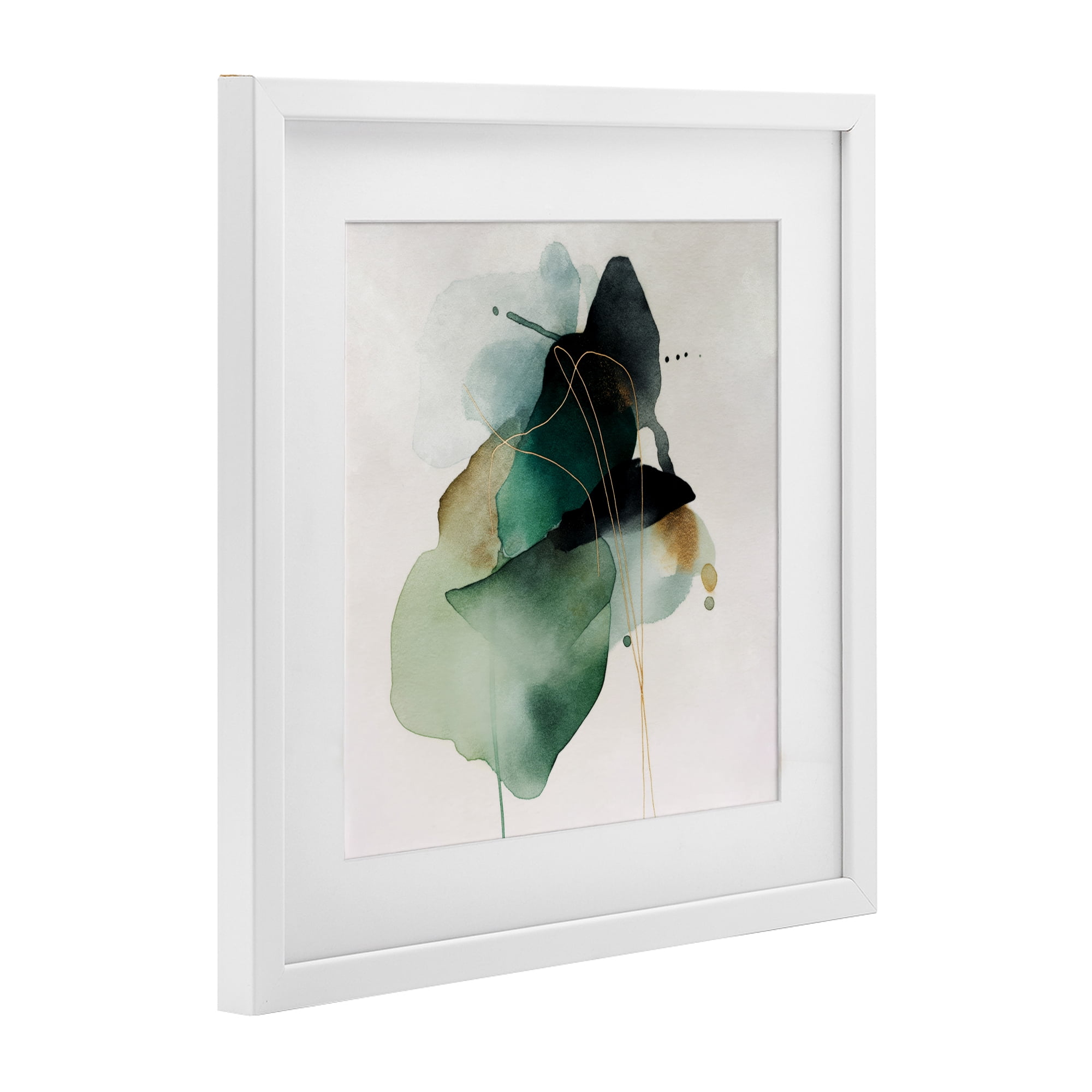 Stupell Industries Fluid Emerald Cascade White Framed Print Under Glass, design by Svetlana Aleynikova