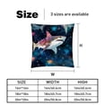 thumbnail image 5 of Starry Shark Luxurious Velvet Bed Pillow Inserts with Unique Patterns - Set of 2, 16x16, 18x18, 20x20 Inches - Ideal for Throw Pillow Covers and Home Decor, 5 of 6