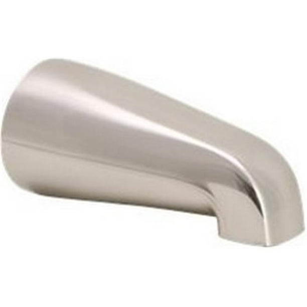 Bathtub Spout without Diverter, Brushed Nickel, 0.5 in. Fip, 25 Spouts