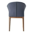 thumbnail image 4 of Pemberly Row 19" Leather/Wood Side Chair in Slate/Walnut (Set of 2), 4 of 7