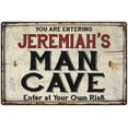 thumbnail image 1 of JEREMIAH'S Man Cave Sign Rustic Garage Decor Gift 8x12 Metal 208120035314, 1 of 1