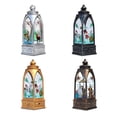 thumbnail image 4 of Toystoory Linterna navideña Vintage para exteriores, vela, mesita de noche, dormitorio, mesa, funciona con pilas, decoraciones navideñas para el hogar Kits de decoración para fiestas Bronce Toystoory HA008594-04B, 4 of 6