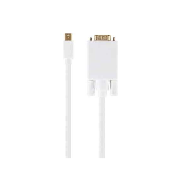 Monoprice Video Cable - 10 Feet - White | 32AWG Mini Display Port to VGA Cable