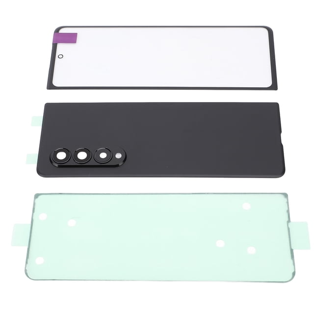 Back Glass Cover Replacement Housing Door, Accurate Front Outer Lens Glass Screen for Phone Black,Silver