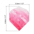 thumbnail image 2 of Uxcell Vuelo de Dardos, Paquete de 6 Accesorios de Dardos Estándar de PET Estilo Geométrico, Rosa, Blanco, 2 of 5