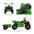 thumbnail image 3 of Aosom 6V Kids ATV Quad, Battery Powered Electric Vehicle for Kids - Green, 3 of 10