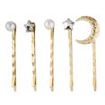 thumbnail image 1 of 5PCS Filles Bobby Clip Mis Mode Lune Étoile Fausse Perle Cheveux Clip Cheveux Épingle, 1 of 10