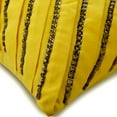 thumbnail image 2 of The HomeCentric Euro Pillow Cases, Yellow Euro Size Pillowcases Pack of 2, 26x26 inch Suede Euro Size Pillow Shams, Striped, Pintucks, Textured, European Sham&nbsp;Pillow Covers - Crystal Light, 2 of 4