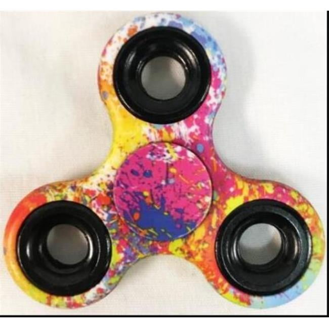 Lot of 2 New Paint Splatter Fidget Spinners ADHD Multi Color Tie Dye With Boxes 