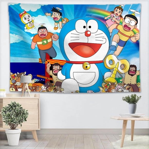 Tapiz decorativo para colgar en la pared Doraemons Anime, 130 x 150 cm