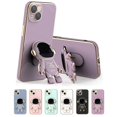 thumbnail image 2 of For iPhone 14 Pro Max/Pro Case with Stand - Cute Astronaut Shape Stand - with Lens Film (Purple), 2 of 5