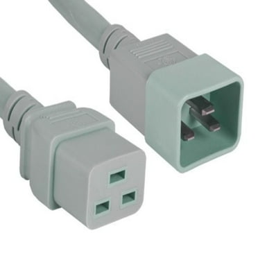 SANOXY Cables and Adapters; 3ft 12 AWG 20A 250V Heavy Duty Power Cord (IEC320 C20 to IEC320 C19), Green