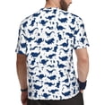 thumbnail image 2 of Wukai Cute Cartoon Dinosaur Print Men's Short-Sleeved Mesh T-Shirt,Quick-Dry Short Sleeve Workout T-Shirt-Medium, 2 of 8