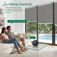 thumbnail image 3 of Allesin Smart Motorized Roller Shades, Alexa Blackout Motorized Blinds with Remote Control, Cordless Electric Blinds for Bedroom Living Room Office(Gray, 31"W x 72"H), 3 of 7