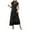 Black, variant on CAICJ98 Women's 2025 Summer Long Dresses casual Boho Short Sleeve V Neck Swiss Dot Ruffle Tiered Maxi Dress Smocked Cocktail Dresses for Women Green,S