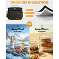 thumbnail image 5 of HOTOR Insulated Lunch Box for Men and Women, Portable Soft Cooler Bag with 4 Pockets, Adjustable Shoulder Strap, Black, 5 of 7