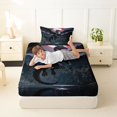 thumbnail image 4 of Metsweet Dark Dragon Twin Sheets 3pcs, Gothic Animal Bedding, Black Red Gray,1 Fitted Sheet, 1 Flat Sheet and 1 Pillowcase, 4 of 5