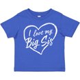thumbnail image 3 of Inktastic I Love My Big Sis in White Chalk Heart Boys or Girls Toddler T-Shirt, 3 of 5
