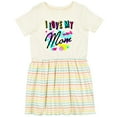 thumbnail image 3 of Inktastic I Love My Mom 80s Retro Style Girls Toddler Dress, 3 of 5