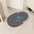 thumbnail image 4 of Fiudx Alfombra de Baño de Secado Rápido, Absorbente de Agua, de Poliéster Antideslizante, Elegante Diseño Gris, Ideal para La Entrada de La Ducha o El Baño, Solución para El Confort Del Hogar, Fácil, 4 of 6