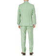 thumbnail image 7 of Adam Baker by Needle & Stitch 12965 Mens 3-Piece Peak Lapel Modern Fit Suit- Green - 50R, 7 of 7