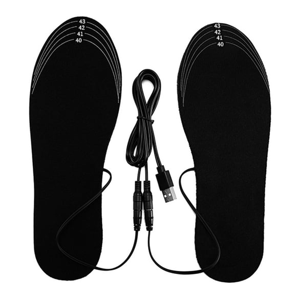 Solas con calefacción USB de carga, calefacción rápida lavable mujeres y hombres cálidas solas de invierno adecuadas para la , esquí, pesca, 40-44