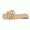 Khaki, variant on CHUMUD Slippers for Women Outdoor Woven Multi-Strap Square Toe Flat Slide Sandals, Casual Open Toe Slip-On Slippers, Lightweight Summer Beach Sandals