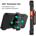 thumbnail image 5 of For Motorola Moto G 5G 2023 Case,Takfox Holster Phone Case with Built-in Screen Protector Swivel Belt Clip [3 Layers] Heavy Duty Full Body Protection Shockproof Kickstand Cover-Black/Orange, 5 of 10