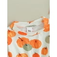 thumbnail image 6 of Wassery Baby Girl Halloween Clothes 3M 6M 12M 18M Infant Girl Casual Romper Tops Long Sleeve Pumpkin Print Jumpsuit Fall Outfits 0-18M, 6 of 8