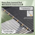 thumbnail image 2 of NETAJE 10'x12' Hardtop Louvered Pergola with Curtains and Netting, Outdoor Metal Pavilion with Adjustable Louvered Roof & Drainage System for Patio, Garden, Deck, Backyard, 2 of 7
