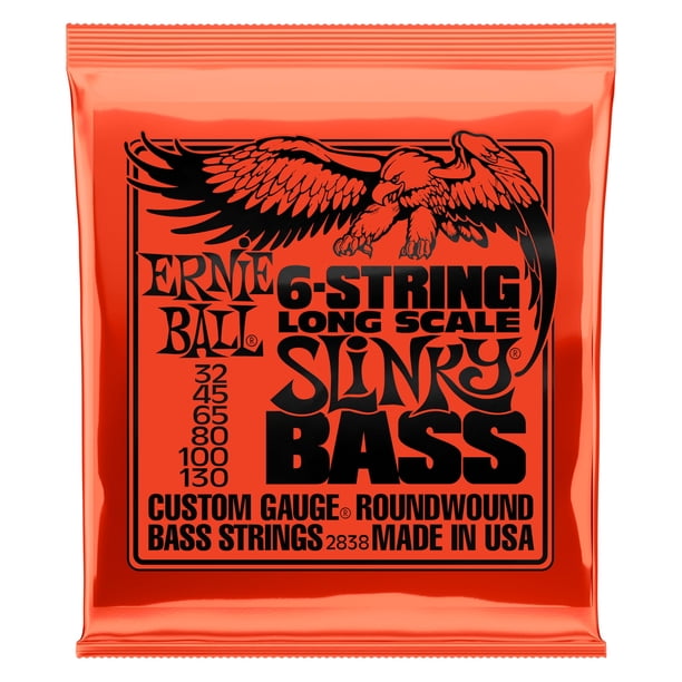 ENCORDADURA ERNIE BALL HYBRID SLINKY PARA BAJO ELECTRICA COATED, 6 CUERDAS 032 - 130 Ernie Ball 2838