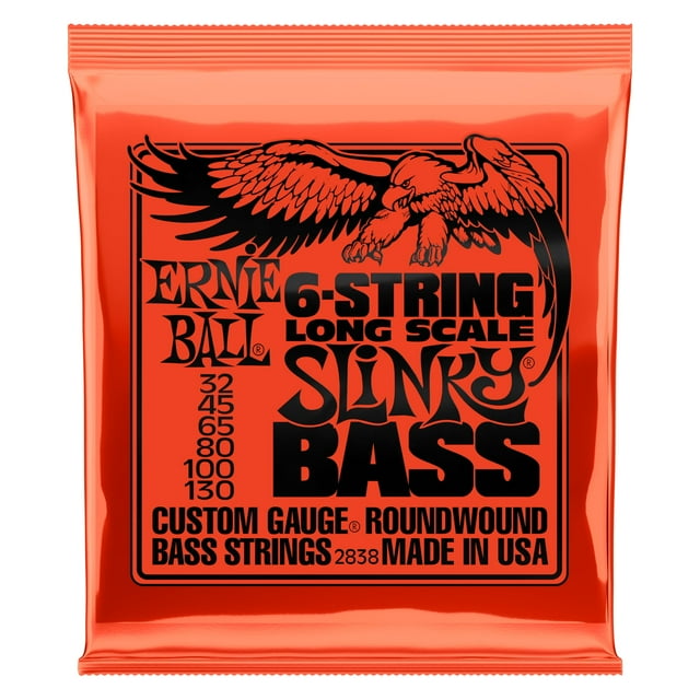 ENCORDADURA ERNIE BALL HYBRID SLINKY PARA BAJO ELECTRICA COATED, 6 CUERDAS 032 - 130 ernie ball 2838