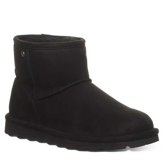 BEARPAW Women's Alyssa Vegan Black Size 7 | Women's Ankle Boot | Women's Slip On Boot | Comfortable Winter Boot Women's Black II Alyssa Vegan Boots