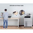thumbnail image 3 of wqlpp-USB Printer Cable 6.6FT, USB A to B Printer Cable Nylon USB 2.0 Type B Code Compatible with Lexmark, Dell, HP, Canon, Xerox, Brother and More - Grey, 6.6ft, 3 of 4