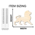 thumbnail image 2 of Unfinished Wood Leo Lion Shape - Zodiac Craft - up to 46" 16" / 1/2", 2 of 5