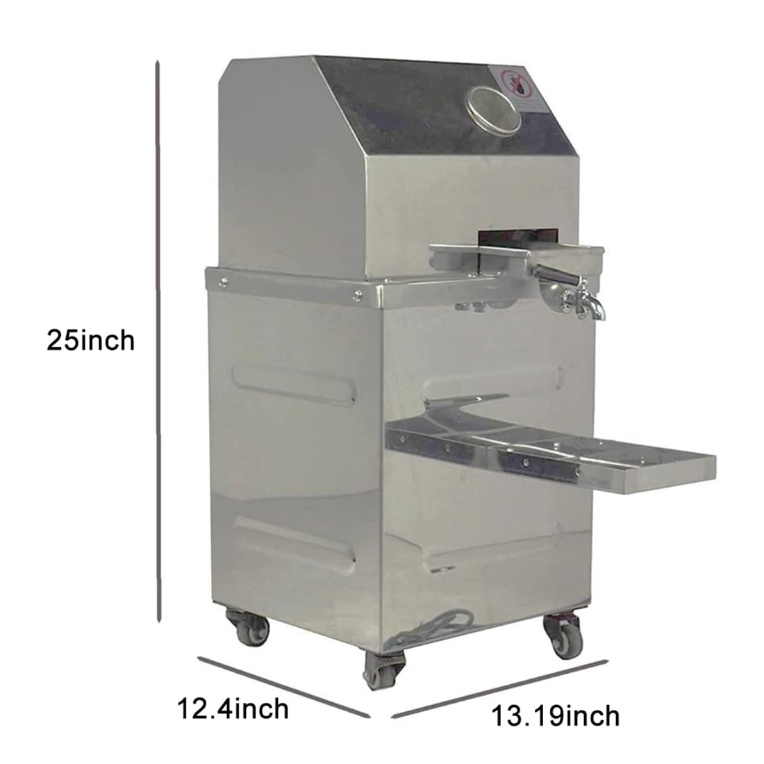 PreAsion Electric Sugarcane Juicer Fruit Press Machine 3 Rollers Stainless Steel Silver
