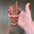 thumbnail image 4 of Skull and Cactus - Cedar Ornament, 4 of 4