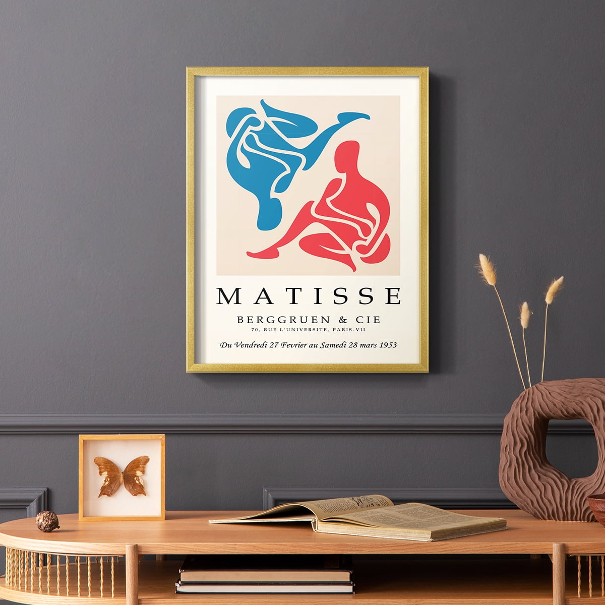 Matisse CXXVI Framed Print in Gold Solid Wood 22 x 28 Framed Print
