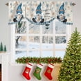 thumbnail image 3 of Snuggle Up Gnome Tie Up Valances Curtain, Xmas Gnomes Winter Biscuits Linen Texture Adjustable Rod Pocket Short Window Treatment Tie Up Curtains Valances for Kitchen Living Room Bathroom 60x18 In, 3 of 9