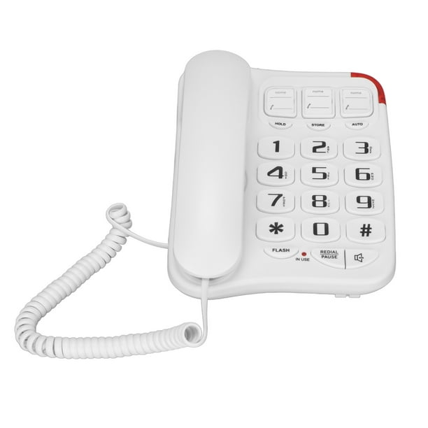 Téléphone Grand Bouton, Téléphone Fixe Portable Multi Fonction pour le  Bureau pour la Maison 
