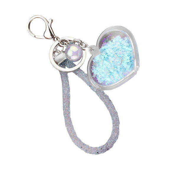 Raindrops Creative Gift Keychains Liquid Glitter Valentine Day Gifts Wallet Lovers