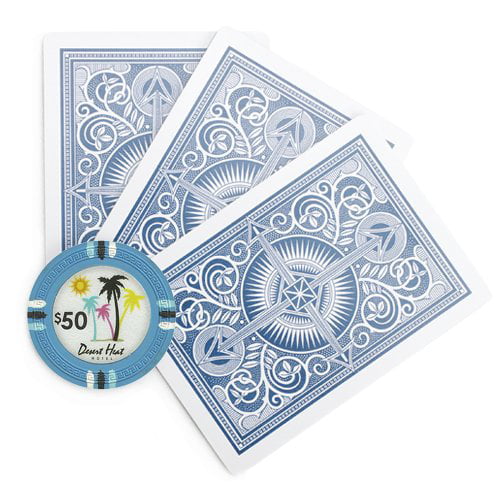 Get 1 Free 25 Blue $10 Desert Heat 13.5g Clay Poker Chips New Buy 2 
