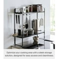 thumbnail image 6 of Yamazaki Home Two-Tier Countertop Rack, Black, Steel, 6 of 7