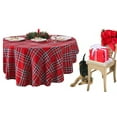 thumbnail image 4 of Christmas Santa Workshop Plaid Tablecloth Red Blue Yellow Winter Wonder (52x70 Rectangle), 4 of 6