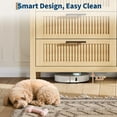 thumbnail image 3 of Fluted Dresser with 4 Drawers Chest of Dressers 35.4" Tall Dresser for Closet with 4 Fluted Dressers Chest with Clothes Storage Cabinet, Drawer Organizer Wood Fluted Dresser for Bedroom, Living Room, 3 of 8