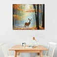 thumbnail image 2 of ARISTURING  Deer Autumn Forest Wall Art for Living Room, Beautiful Sika Wild Animal in Morning Canvas Prints with Falling Leaves, Sweet Scenic Landscape Picture Decor, 2 of 4