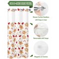 thumbnail image 5 of Christmas Cookie Man Candy No Hooks Shower Curtain with Snap in Fabric Liner Set, House Xmas Sock Snowflake Shower Curtains Waterproof Bathroom Curtain with See Through Top Window, 72x72 Inch, 5 of 6