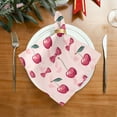 thumbnail image 5 of JSTEL Cherry Bow Tie Cloth Napkins Set of 4, 20x20 Inch Washable and Reusable Napkin for Decoupage Dinner Party Everyday Use, 5 of 6