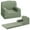 Green, variant on QinaQin Children's Sofa Chair, Convertible Toddler Sofa with Removable and Washable Fleece Cover, Comfortable Crown-Shaped Children's Reading Chair, Foldable Sofa Bed, Suitable for Playrooms