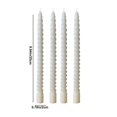 thumbnail image 2 of 4 Pack 10 Inch Taper Candles for Home Decor and Religious Ceremonies  Unscented Dripless Twisted Candlesticks for Weddings Dinner Holiday Decoration Formal Events,e, 2 of 6